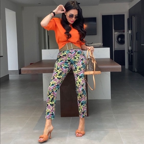 NWT orange zara shoulder pad knit top - Picture 15 of 17